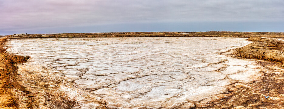 Salt pond system, Walvis Bay, Namibia, Africa