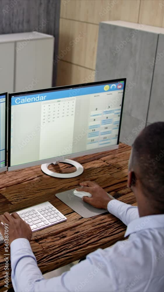 Poster gantt chart calendar schedule