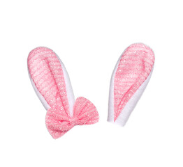 Pink Easter bunny ears isolated cutout
