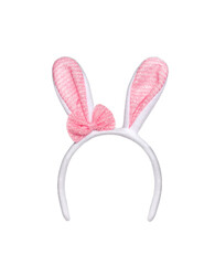 Pink Easter bunny ears headband isolated cutout