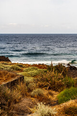 Paisaje con costa en la isla de La Palma.