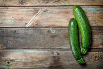 Ripe fresh zucchini.
