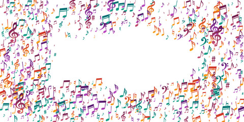 Musical note symbols vector illustration.