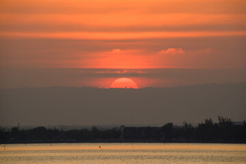 sunset in the mountains