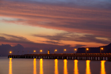 Fototapeta premium sunset at the pier