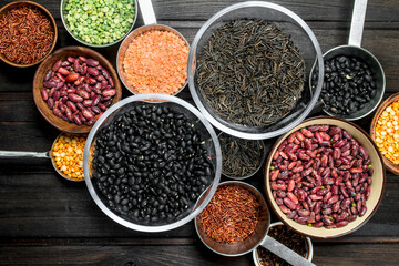 Healthy food. Big various of legumes .