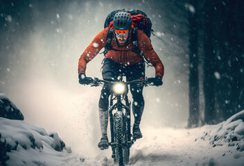 guy doing winter sports created with Generative AI technology