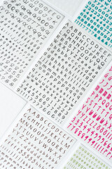 Obraz premium set of cards with type (rub on transfers)