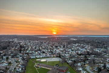 Sunset over Glen Cove Long Island