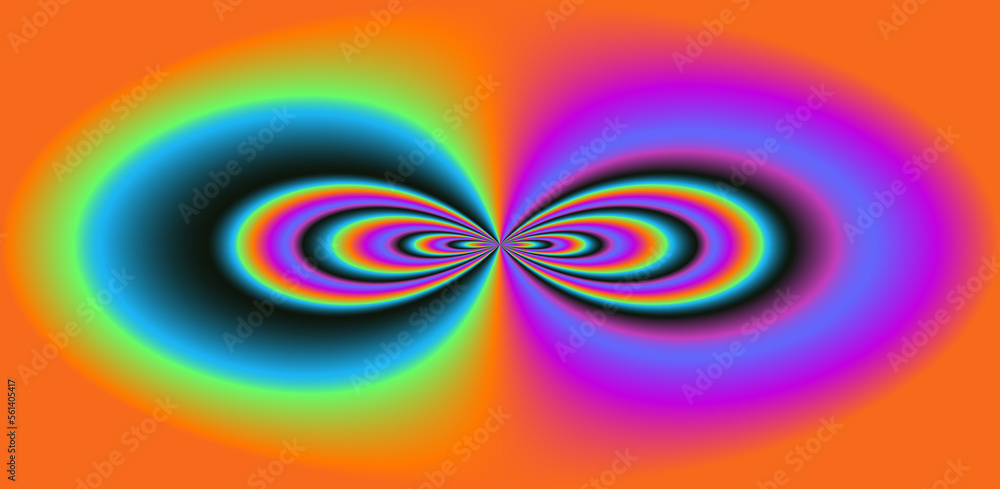 Aufkleber abstract background with concentric rainbow circles.