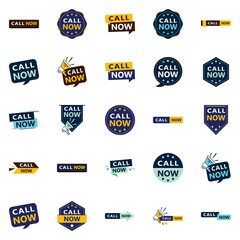 Call Now 25 High quality Typographic Elements to drive phone calls