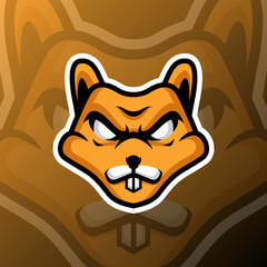 vector graphics illustration of a squirrel in esport logo style. perfect for game team or product logo