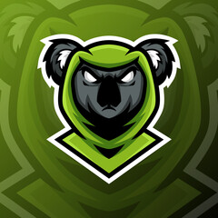 vector graphics illustration of a koala mysterious in esport logo style. perfect for game team or product logo © YusufMC