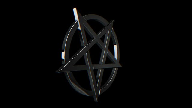 Pentagram Spinning Inverted Pentacle In Silver Color CGI Illustrated Animation HD Magick Wiccan Pagan Occult Witchcraft Symbol Sigil Seal for Wicca Witch Spells and Spellbook Magic CGI 3D Loop