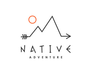 Fun an Arrow Mountain Shape Adventure Print Idea