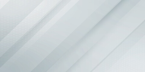 Obraz premium Abstract white and grey line background, modern metal light vector background.