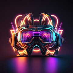 Neon VR goggles by generative AI