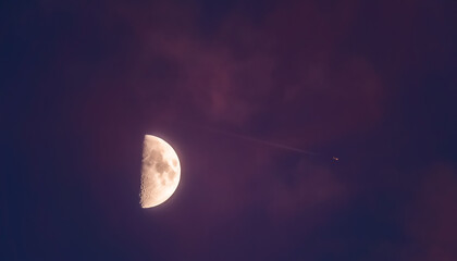 full moon and clouds