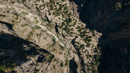  Tazi Canyon Bilgelik Vadisi in Manavgat, Antalya, Turkey. Amazing landscape and cliff.
