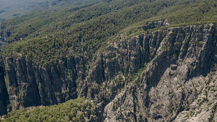  Tazi Canyon Bilgelik Vadisi in Manavgat, Antalya, Turkey. Amazing landscape and cliff.