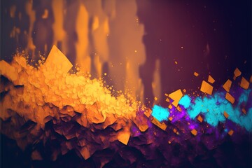 Structured modern Art with powerful colors, liquid color transitions and polygonal structures, universe, volumetric kighting, sharp, hyperrealistic created with generative ai technology

