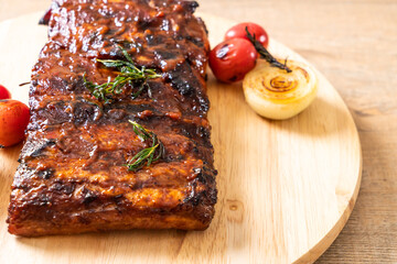 grilled barbecue ribs pork