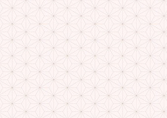 和柄背景素材：麻の葉柄（桜色）