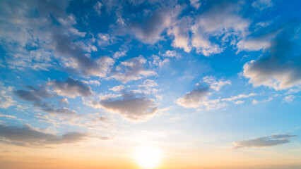 sunset sky and clouds nature background.