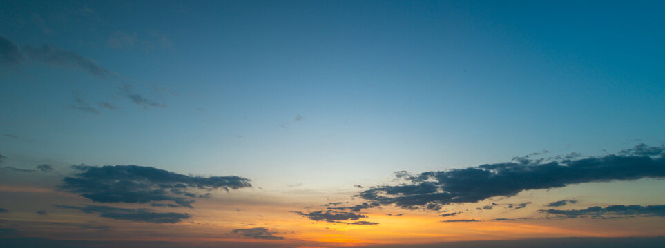 sunset sky and clouds nature background. © Hide_Studio