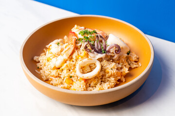 Seafood Fried Rice on plate