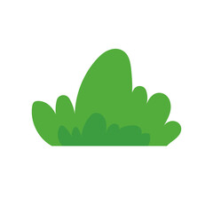 natural green grass bushes decorate environmental ecology cartoon scene