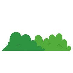 Obraz premium natural green grass bushes decorate environmental ecology cartoon scene