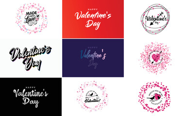Be My Valentine lettering with a heart design. suitable for use in Valentine's Day cards and invitations