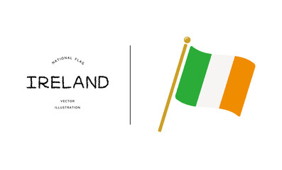 アイルランドの国旗アイコン ベクターイラスト