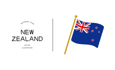 ニュージーランドの国旗アイコン ベクターイラスト