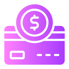 credit card gradient icon