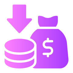 recession gradient icon