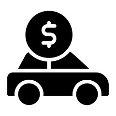 car loan glyph icon