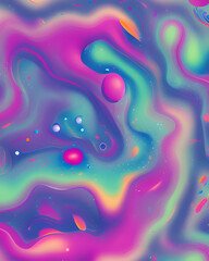Fototapeta premium Abstract and fluid blend of large pastel colored paint blobs. Fluid motion of large shapes. generative ai