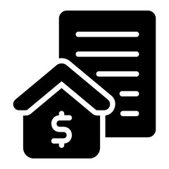 mortgage loan glyph icon