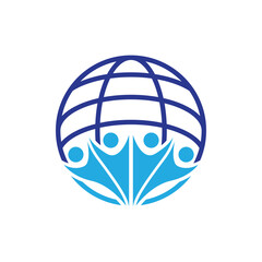 Teamwork logo template icon design