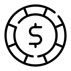 coin line icon