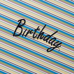 Birthday on striped paper