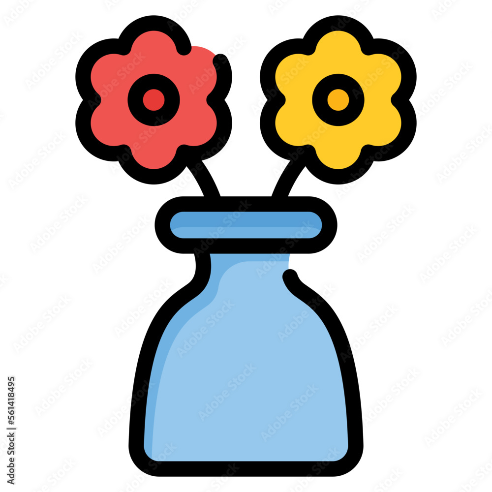 Sticker flower icon