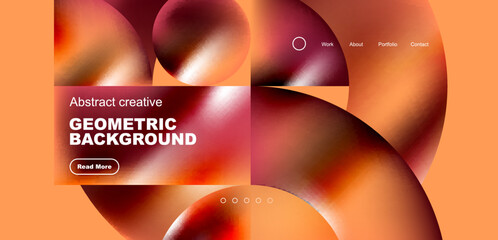 Shiny circles and round elements geometric background. Vector illustration for wallpaper, banner, background, leaflet, catalog, cover, flyer