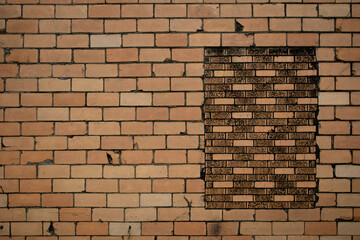 Ugly yellow brick wall pattern