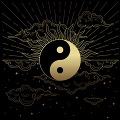 Yin and yang are symbols of the two realms of night and day