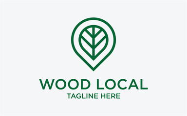 LOGO LOCAL COMBINED LOGO WOOD LINE SIMPLE