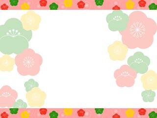 ひな祭り　春の背景素材　イラスト