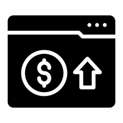 monetization glyph icon